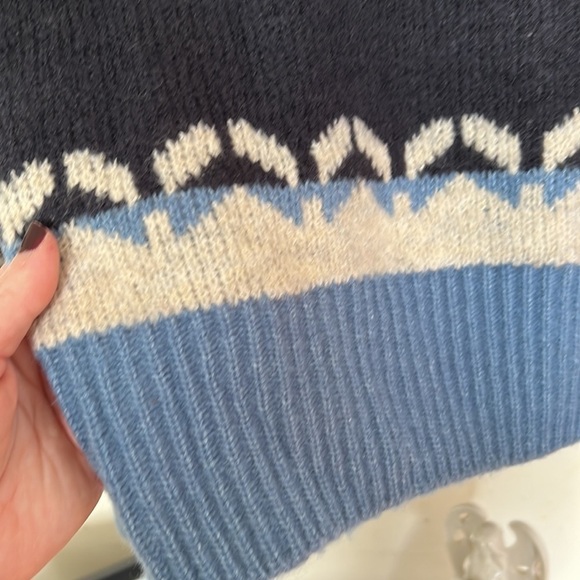 A.N.A. (A NEW APPROACH) Navy Blue/Lt. Blue/Cream Crewneck Sweater, Medium,NWT. - Picture 5 of 6